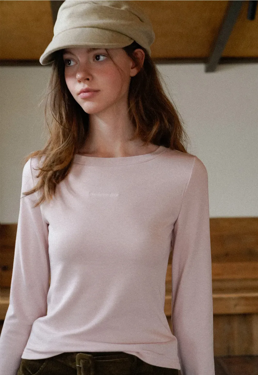 Structured Wool Blend Newsboy Cap