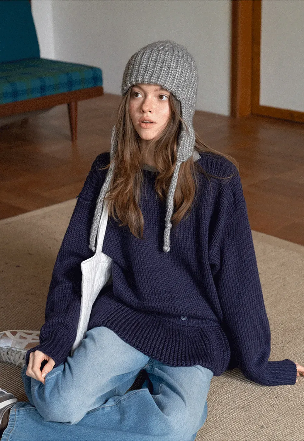 Chunky Knit Earflap Beanie