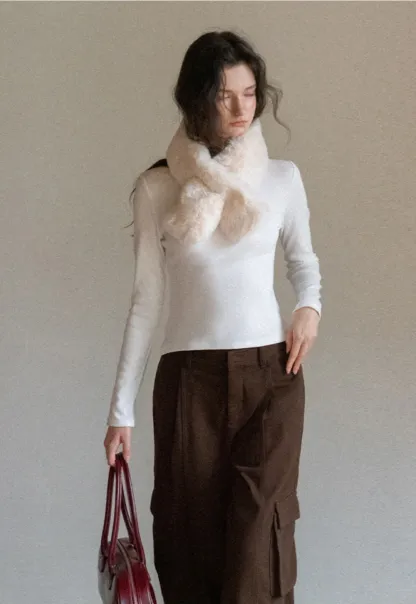 Women Brown Wide-Leg Cargo Pants with Pockets