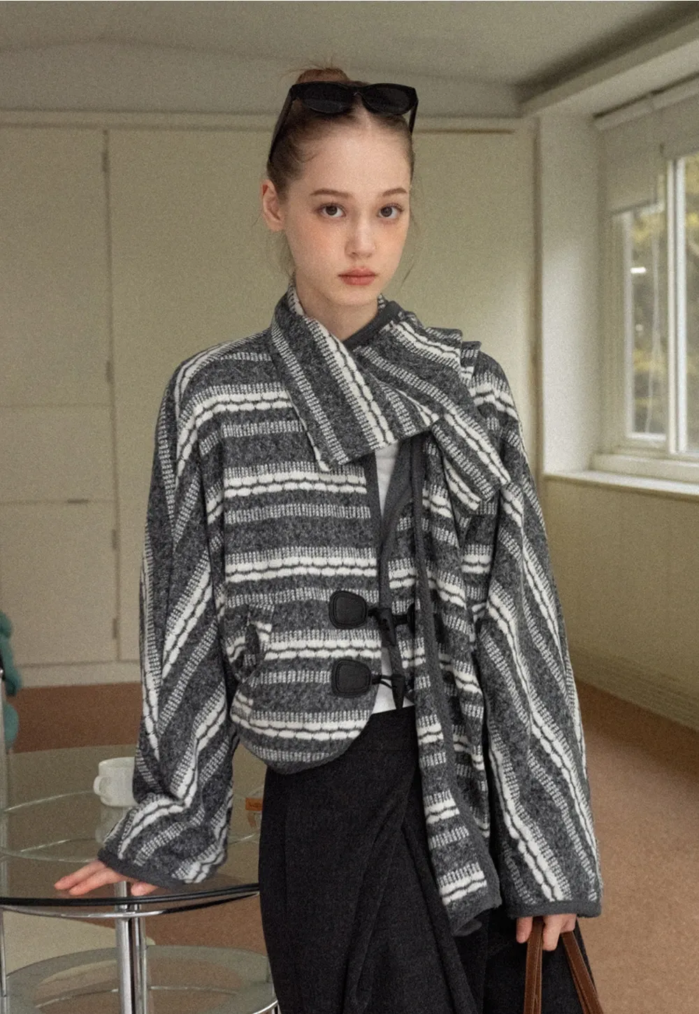 Retro Stripe Fleece Jacket