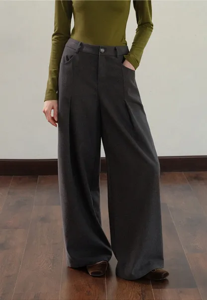 Elegant Wide Leg Trousers for Women Office Wear