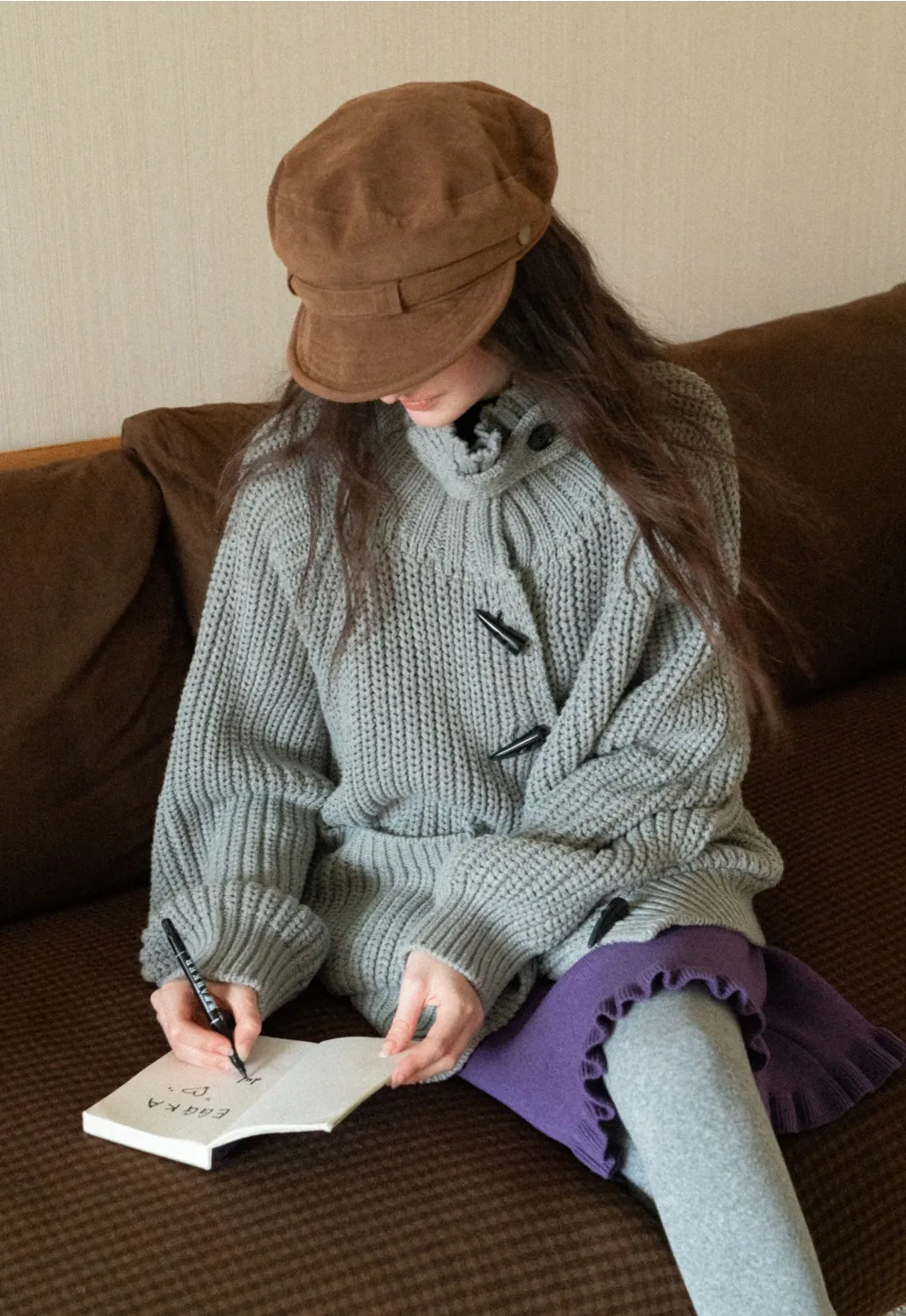 Oversized Thick Knit Sweater Cardigan for Women Winter