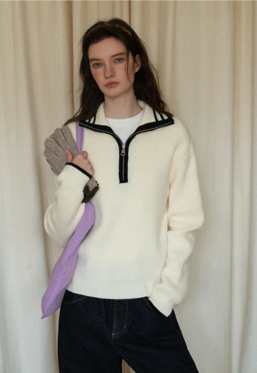 Classic Loose Fit Wide Leg Jeans for Women