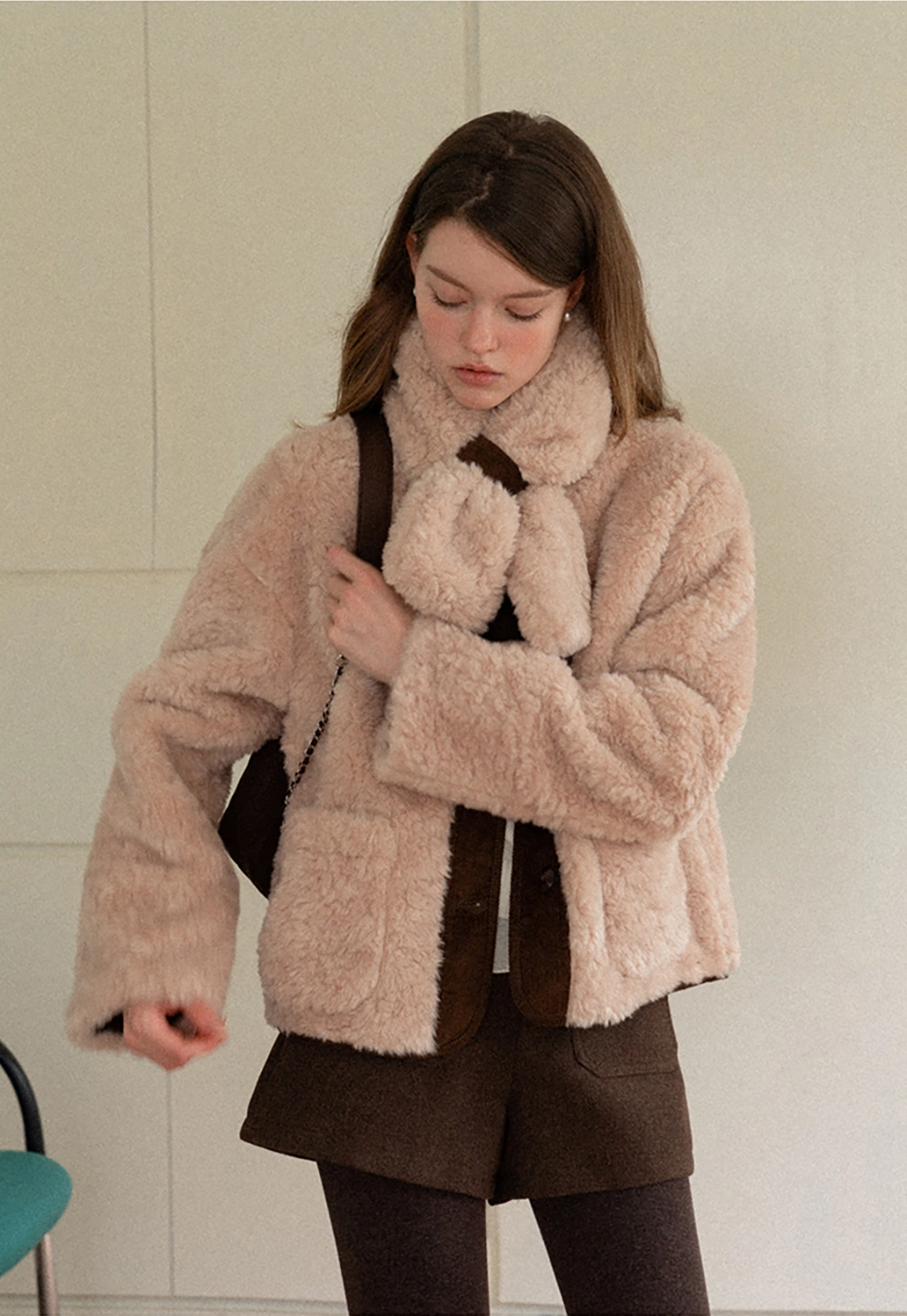 Comfortable Plush Coat with Stylish Collar and Buttons