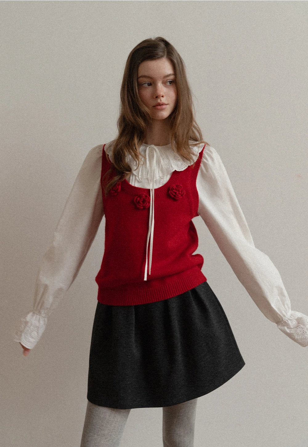 Classic Woolen A-Line Skirt for Women