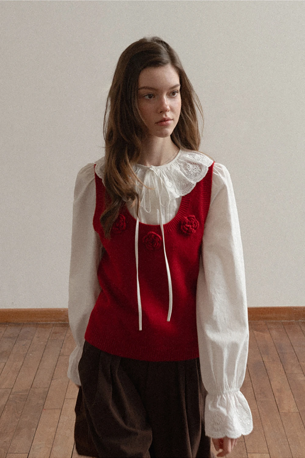 Floral Applique Knit Tank Top