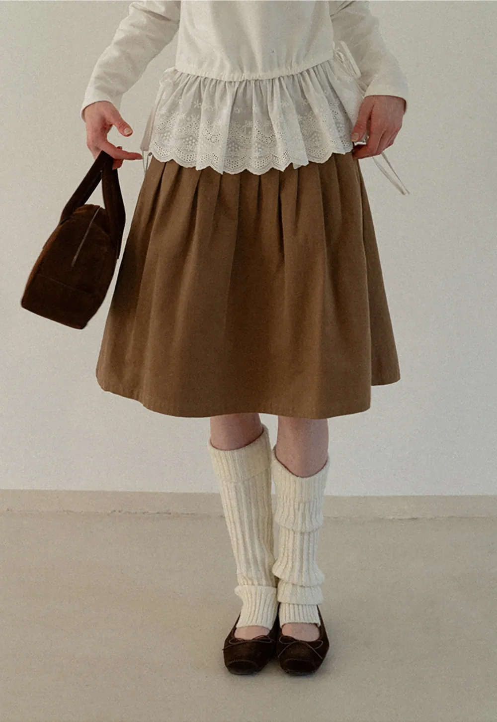 Elegant High-Waisted Pleated Skirt