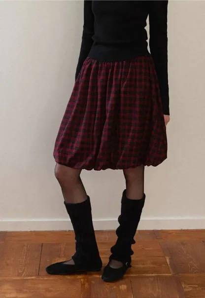 Bubble Hem Mini Skirt