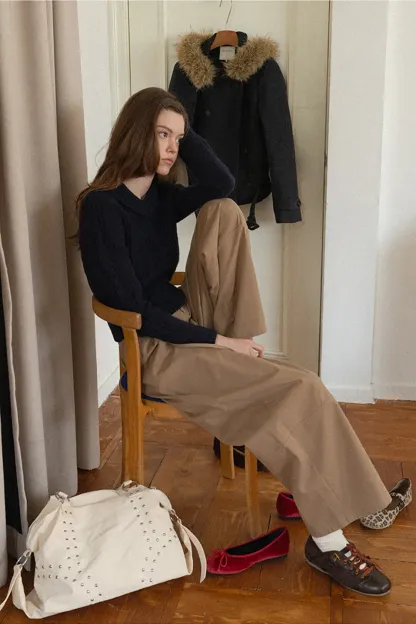 Cozy Ribbed Cable Knit Sweater