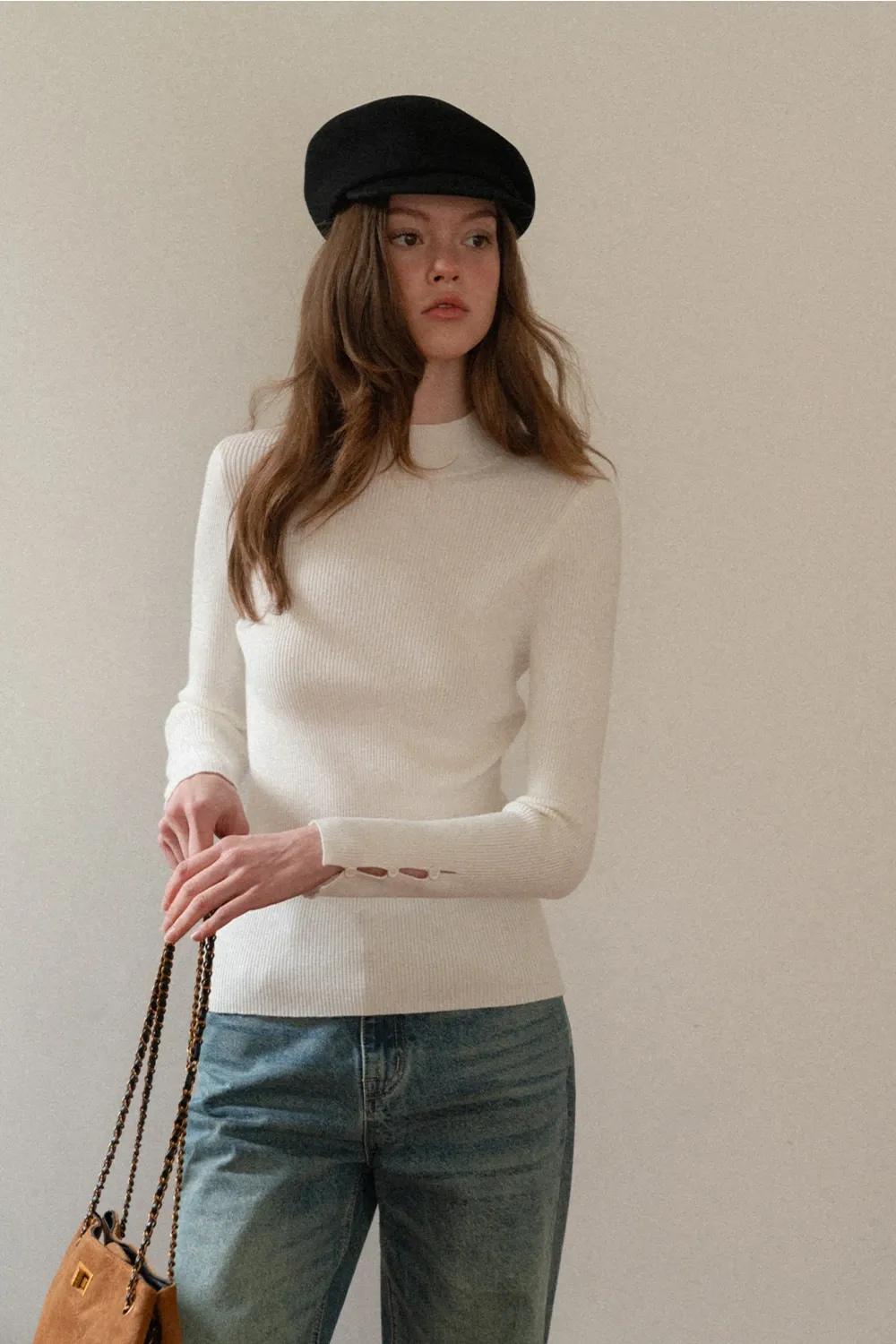 Wide-Leg Denim Jeans