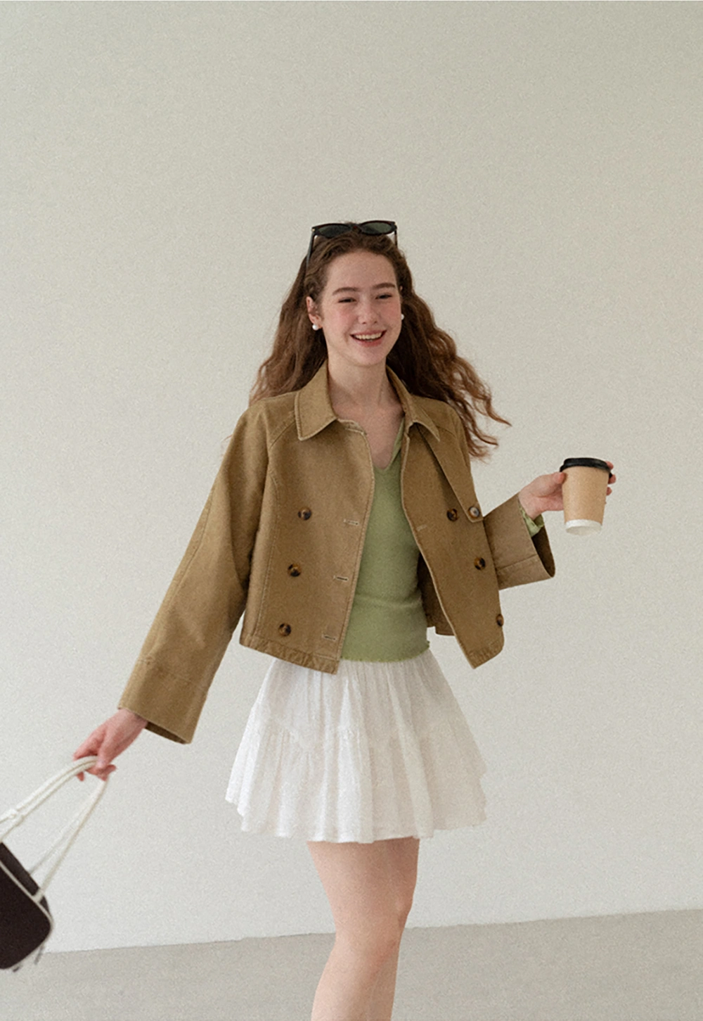 Cropped Double Breasted Short Jacket