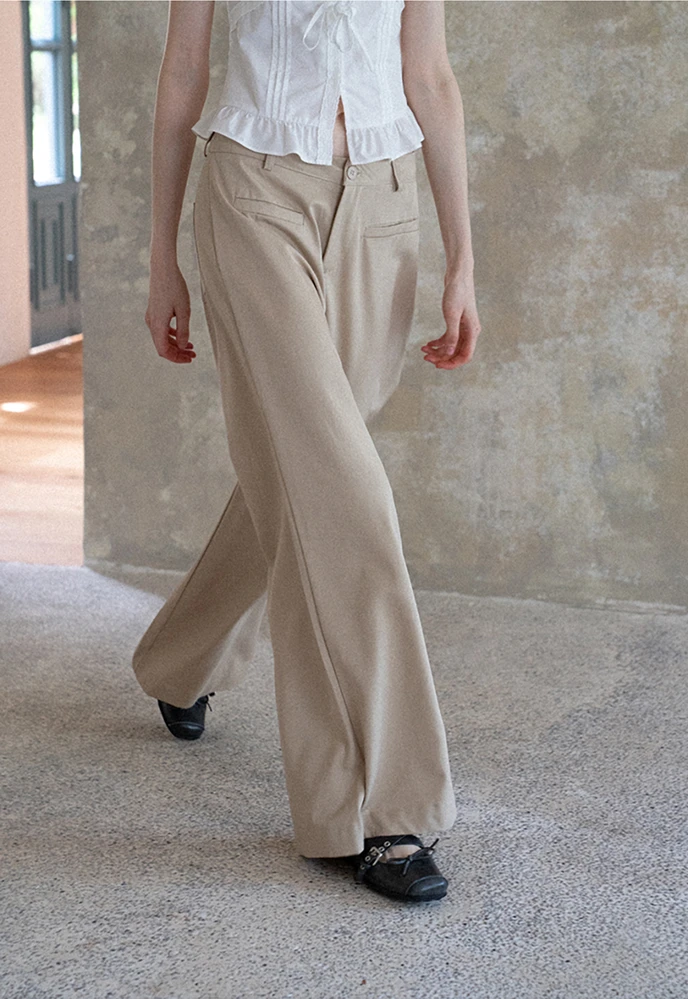 Women High Waist Wide-Leg Pants