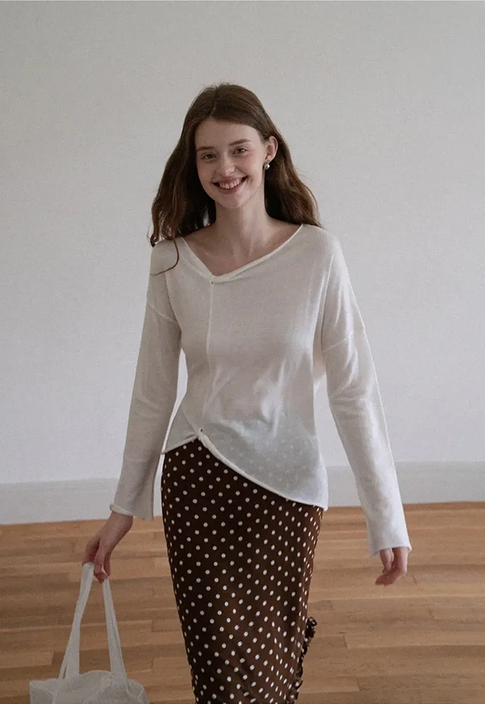 Women Twist‑Hem Knit Top