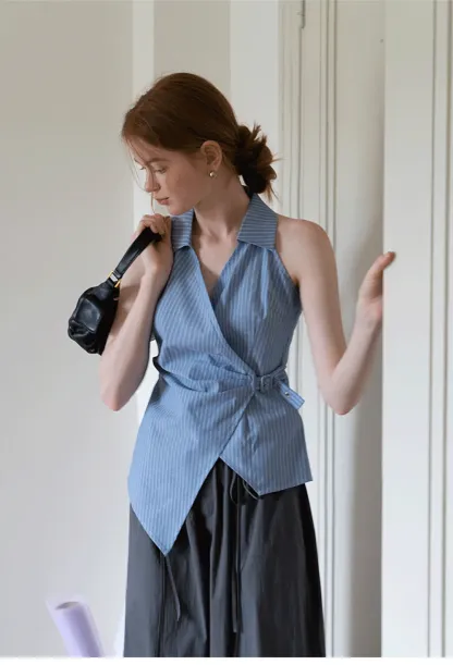 Women’s Striped Sleeveless Shirt