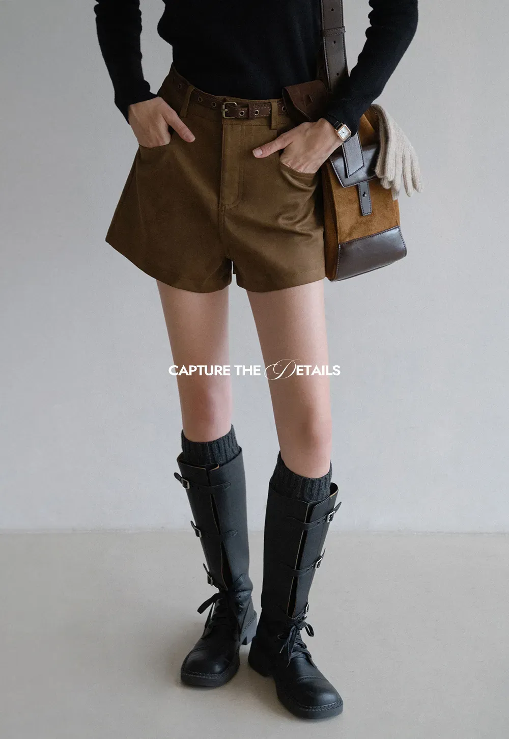 Belted Pocket Shorts