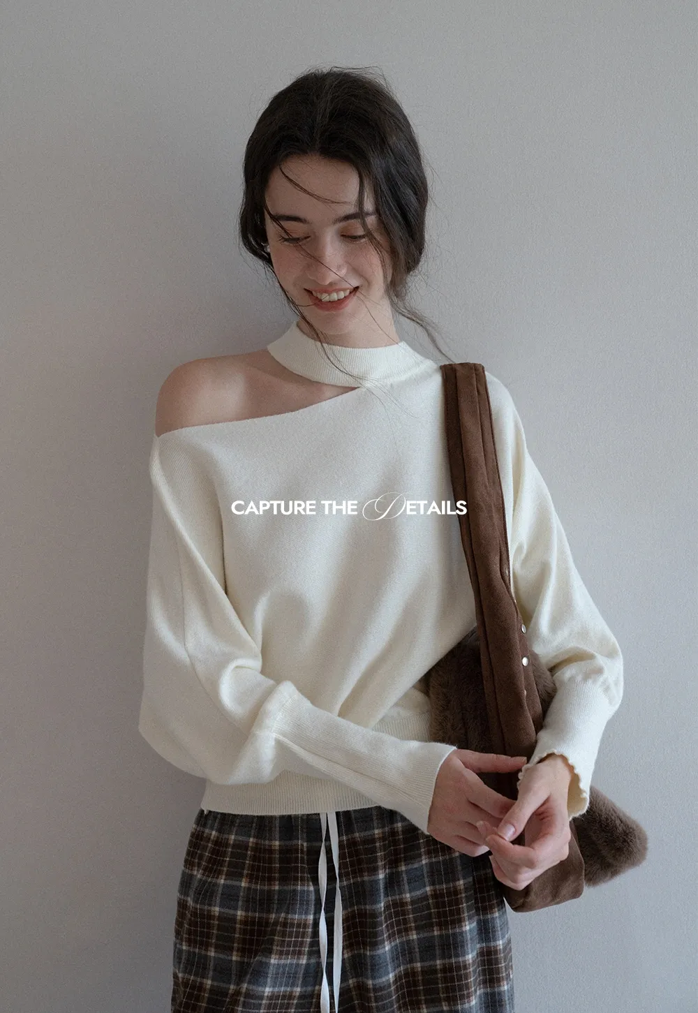 Off Shoulder Strap Detail Pullover