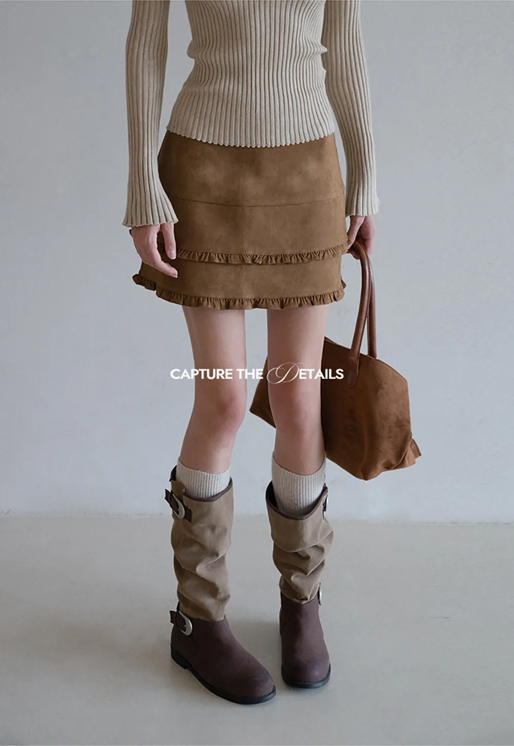 Ruffle Hem A-Line Mini Skirt