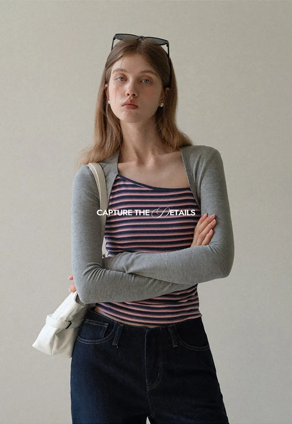 Striped Layered Shrug Top