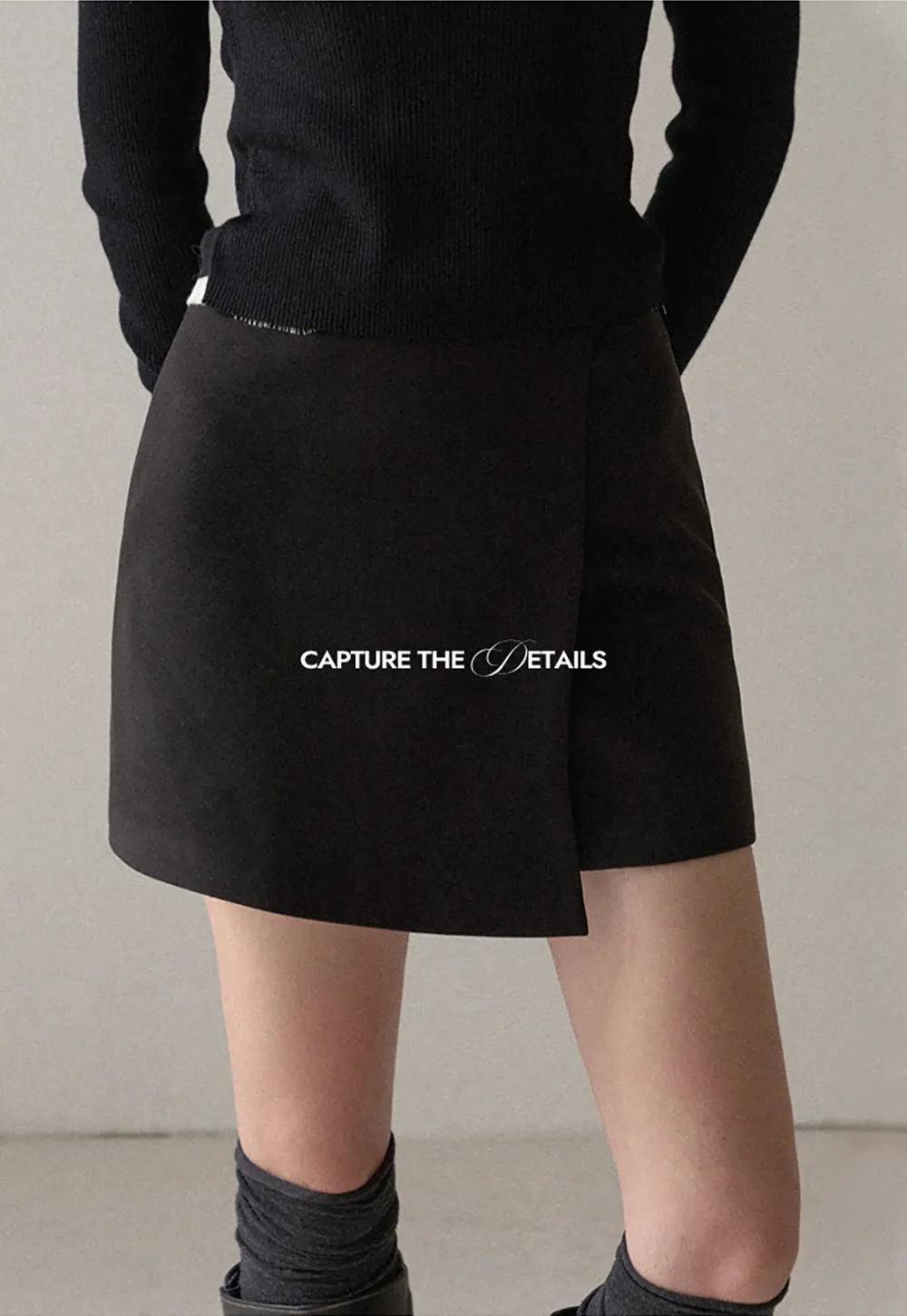 Womens Wool Wrap Mini Skirt