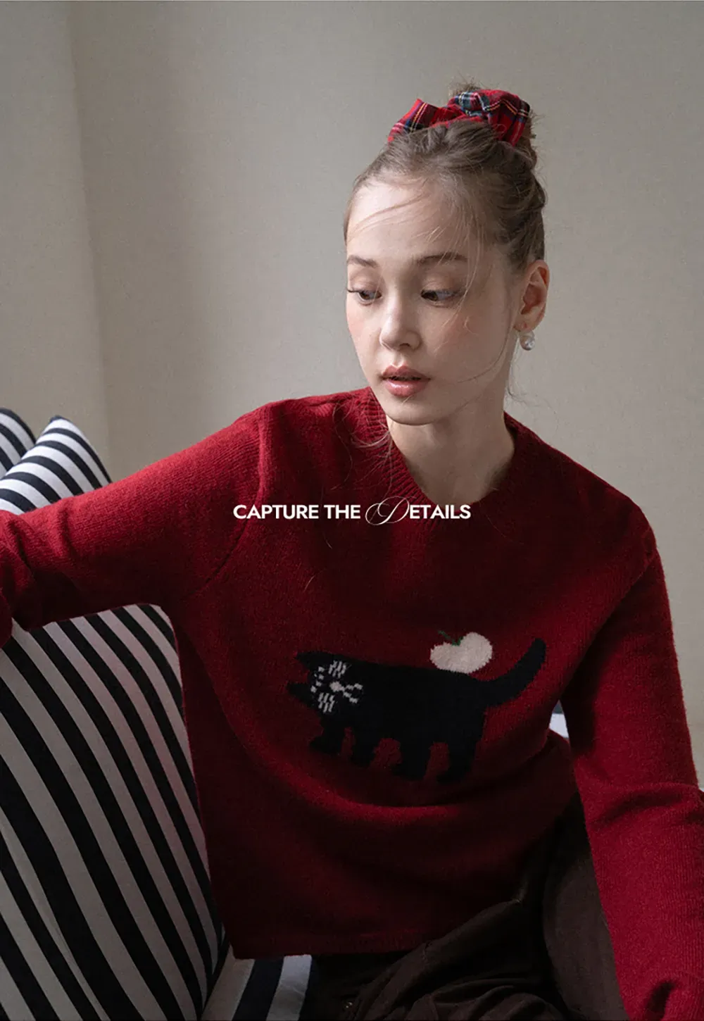 Cat Pattern Knit Sweater