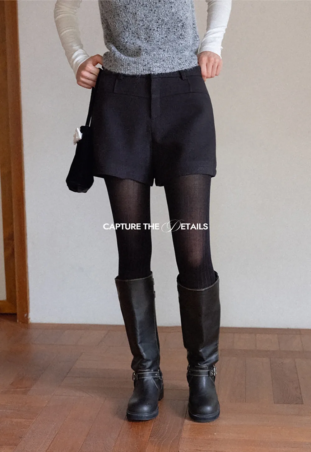 Womens High Waist Shorts with Belt