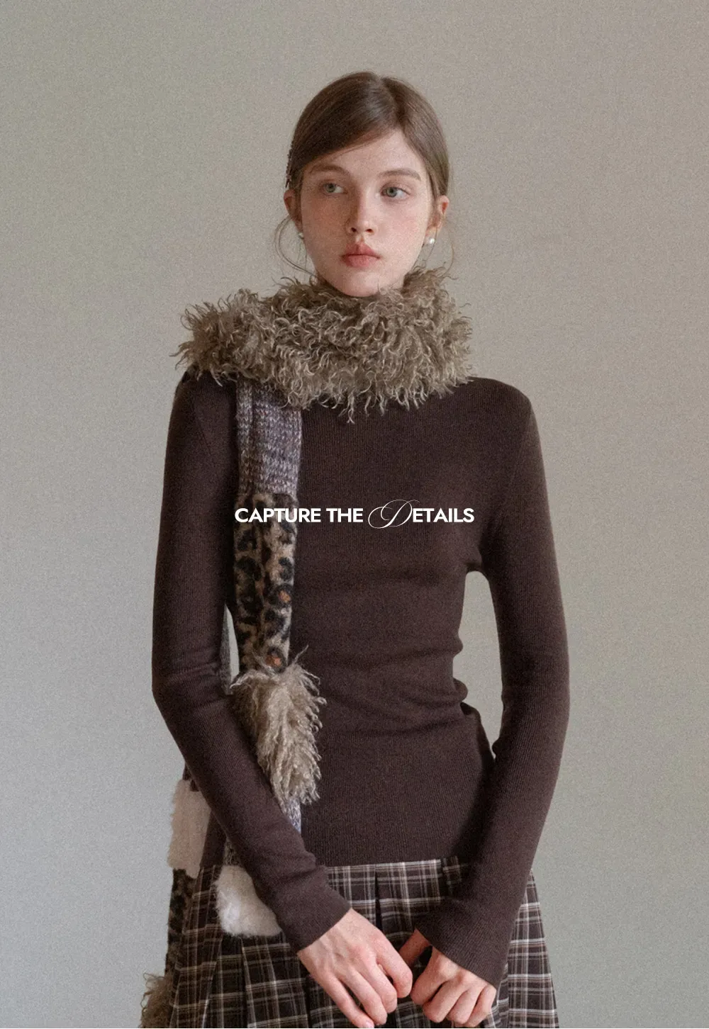 Mixed Texture Knit Scarf