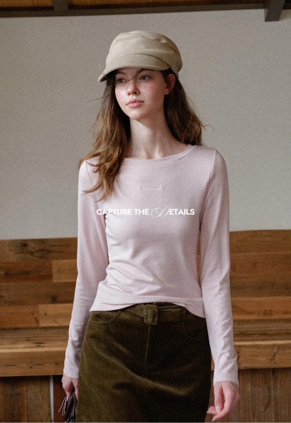 Structured Wool Blend Newsboy Cap