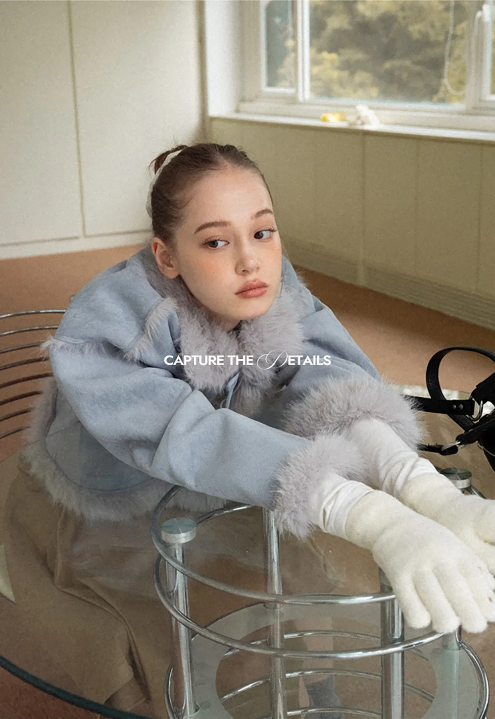 Faux Suede Jacket with Faux Fur Trim