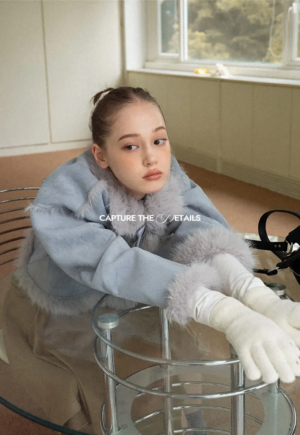 Faux Suede Jacket with Faux Fur Trim