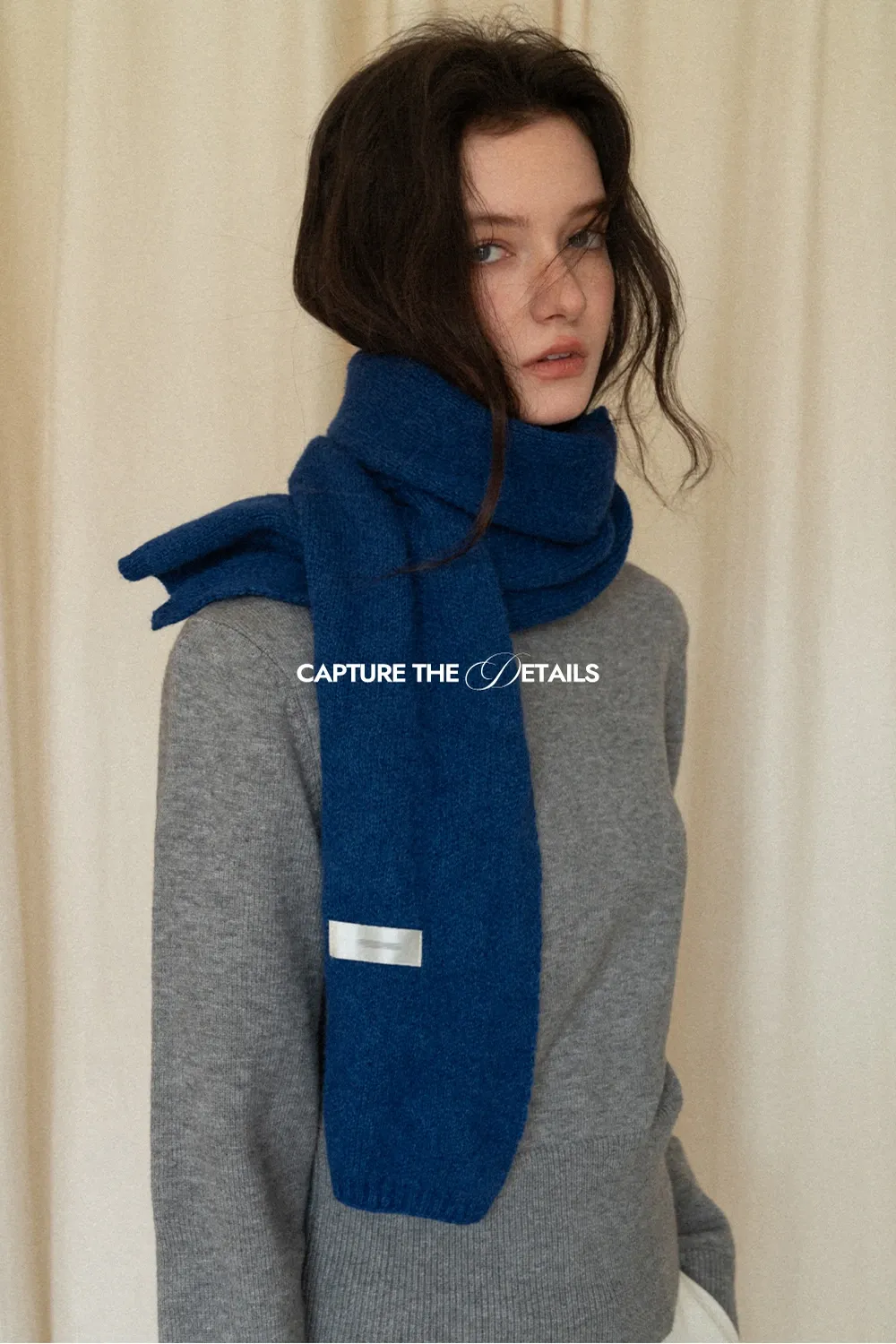 Warm Solid Long Knit Scarf