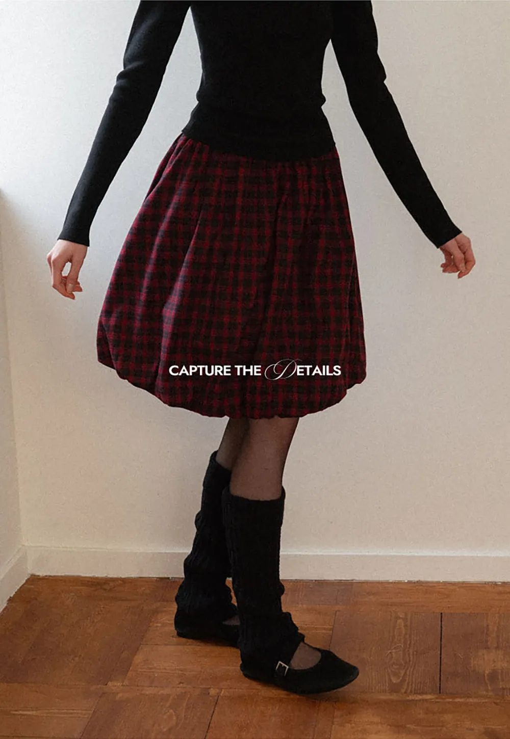 Bubble Hem Mini Skirt