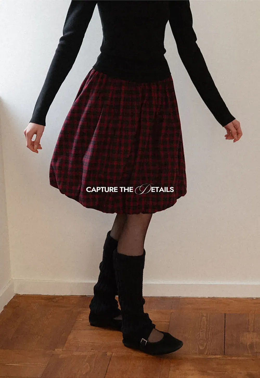 Bubble Hem Mini Skirt