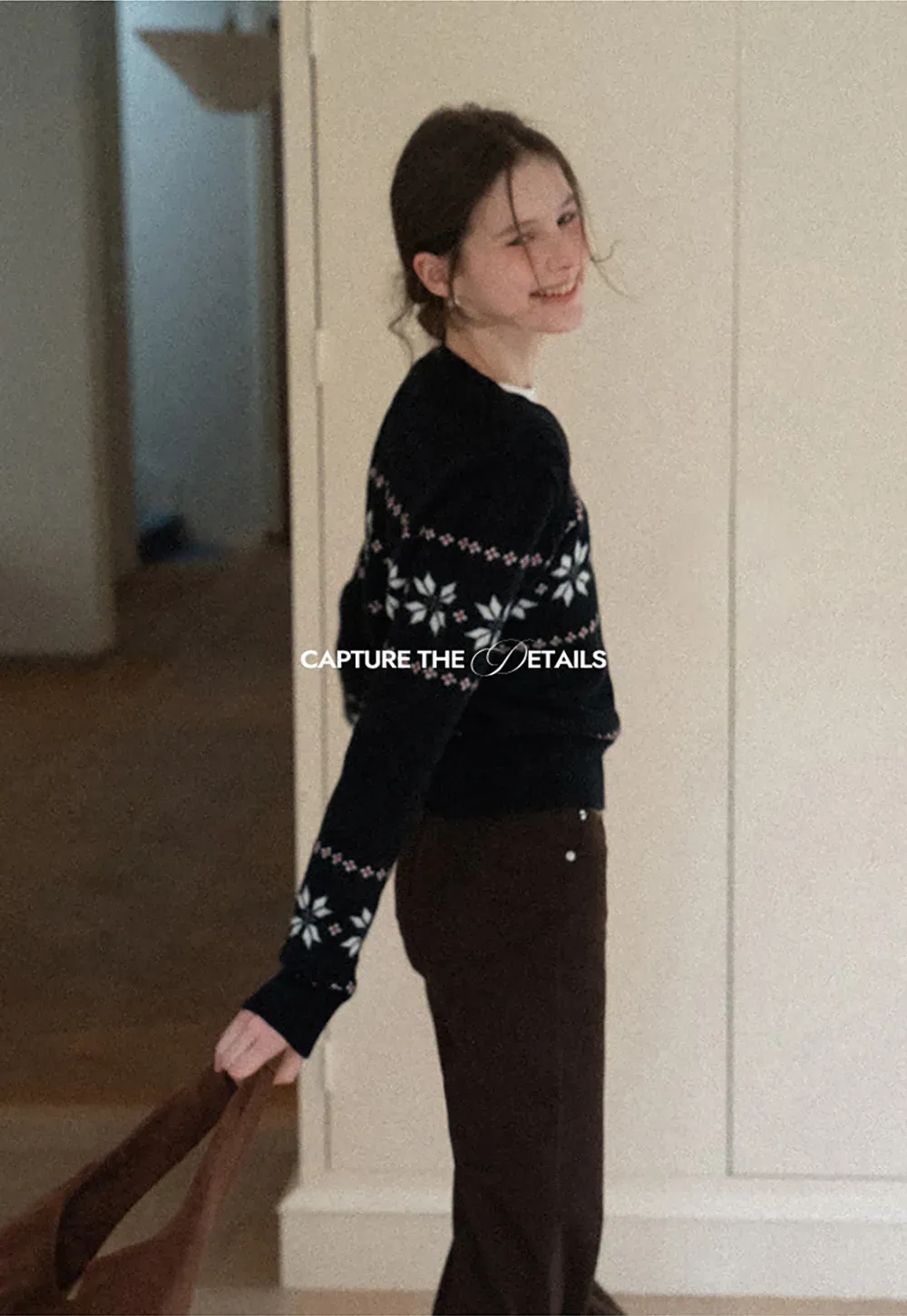 Fair Isle V-Neck Knit Sweater