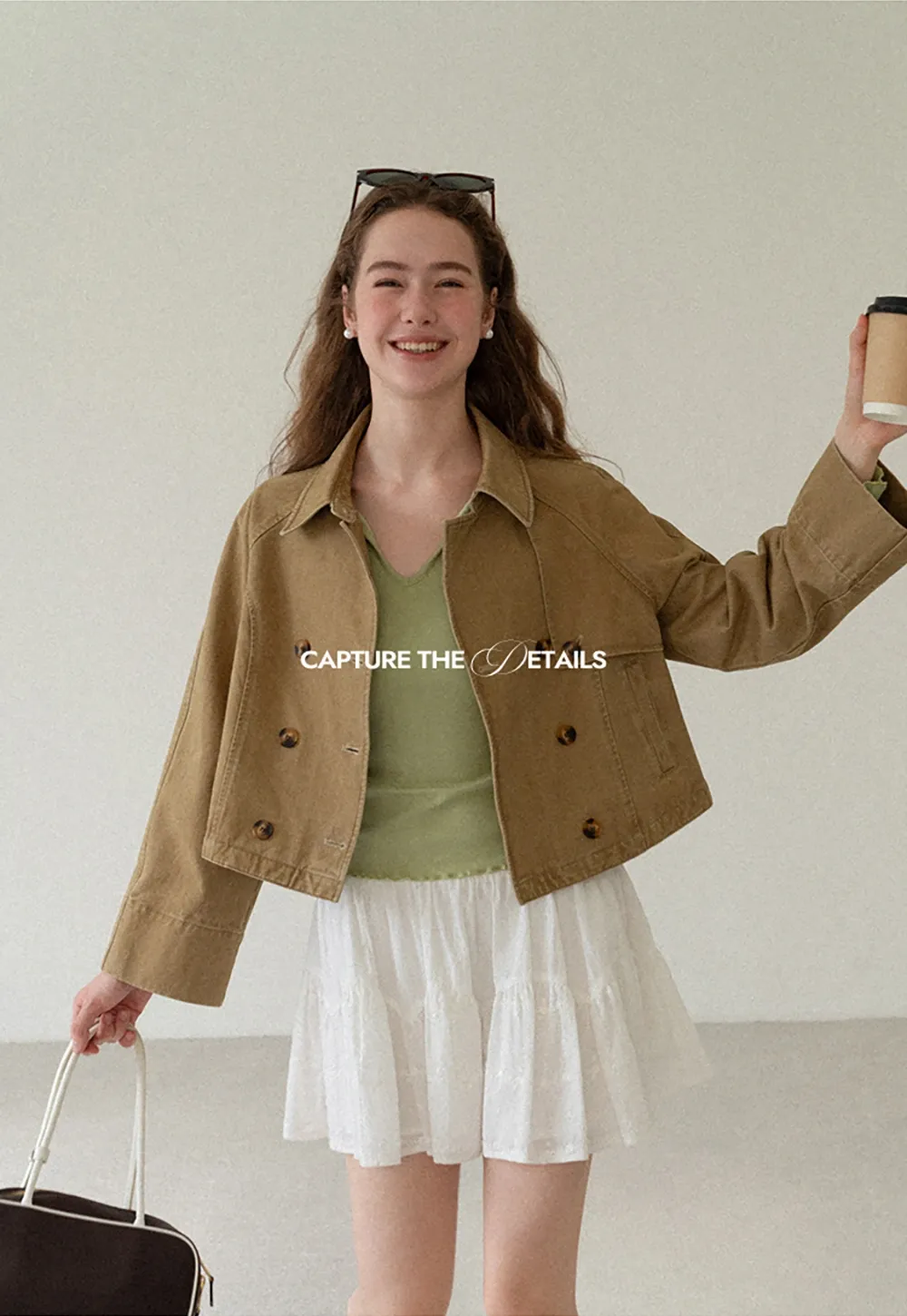 Cropped Double Breasted Short Jacket