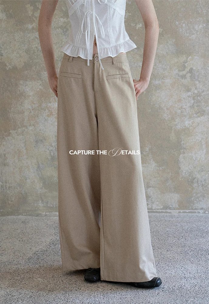 Women High Waist Wide-Leg Pants