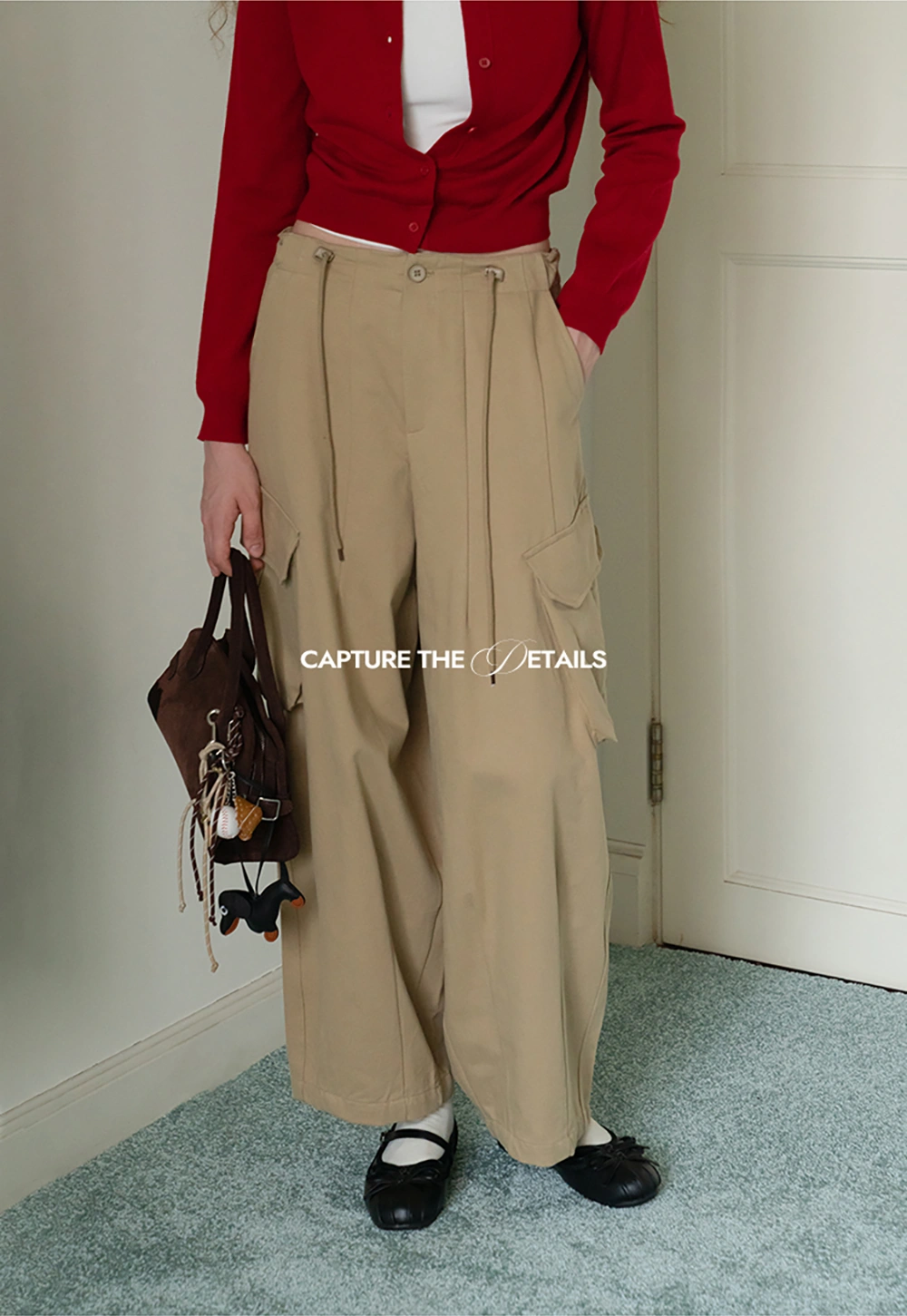 Womens High Waist Cargo Pants