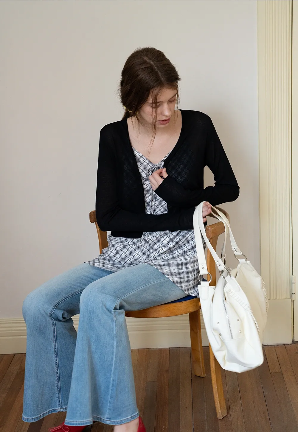 Striped V-Neck Long Sleeve Cardigans