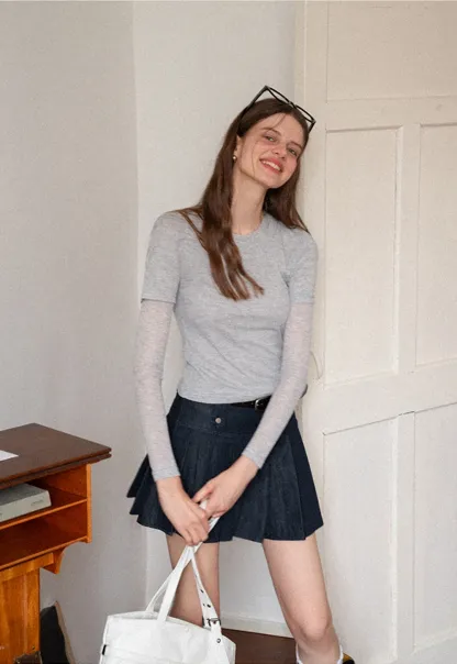 2-Piece Basic Tee Set (Long Sleeve & Short Sleeve)