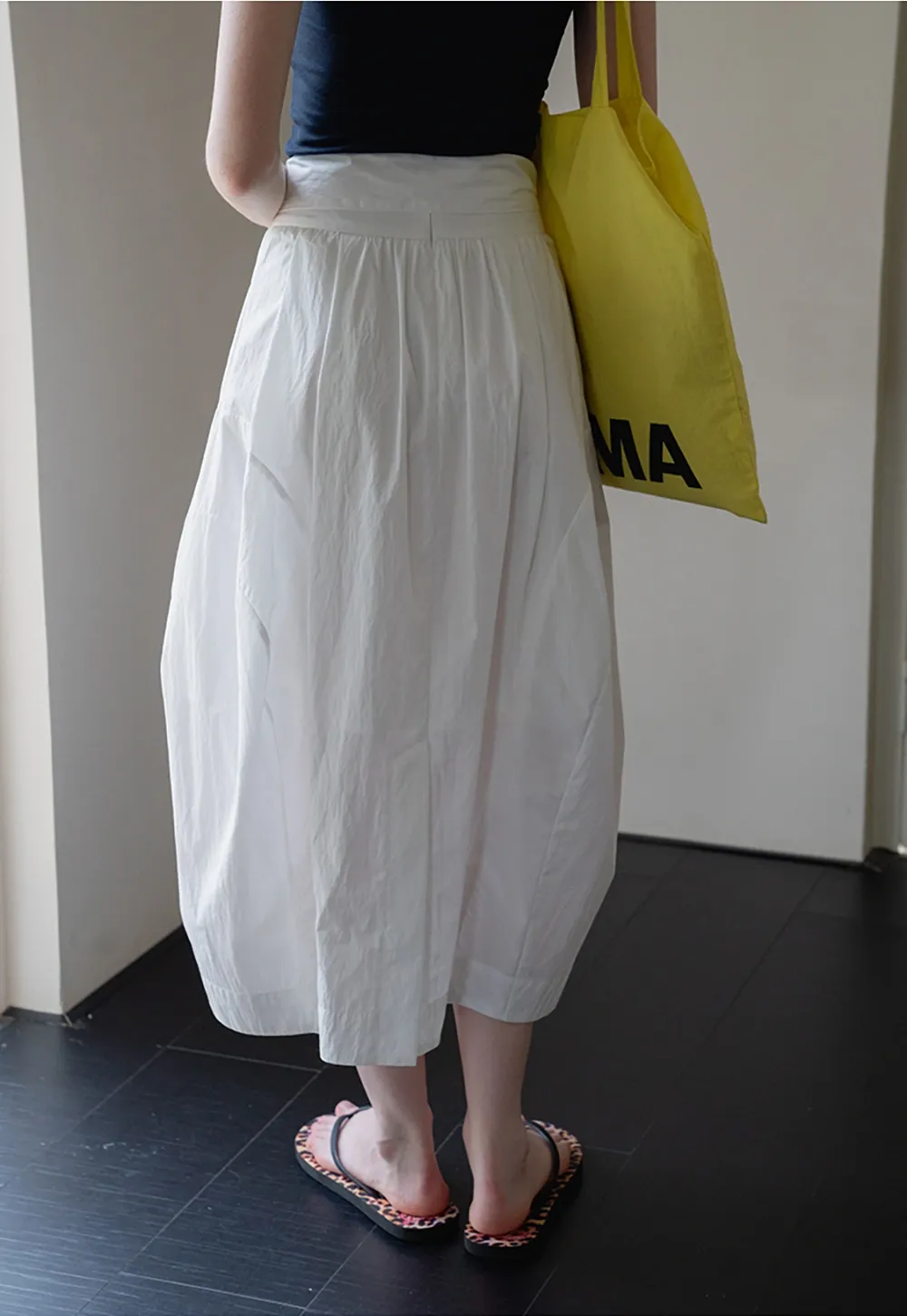 Women’s High-Waist Balloon Midi Skirt