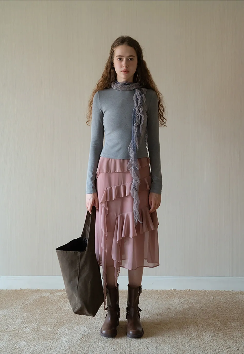 Women Basic Crew Neck Long Sleeve T Shirt