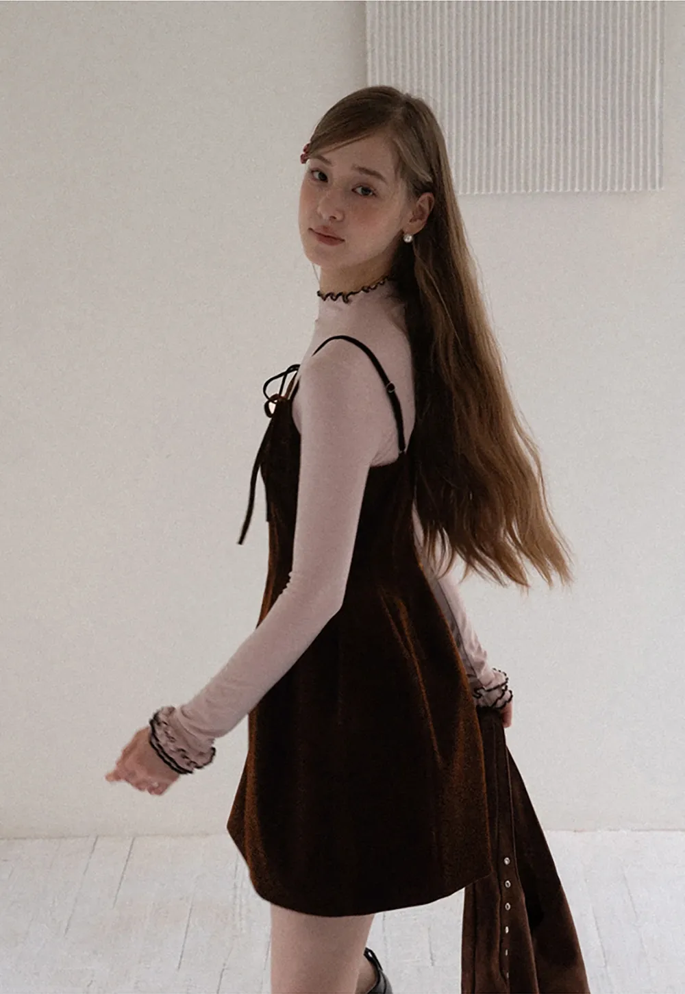 Vintage Style Velvet Sleeveless Dress