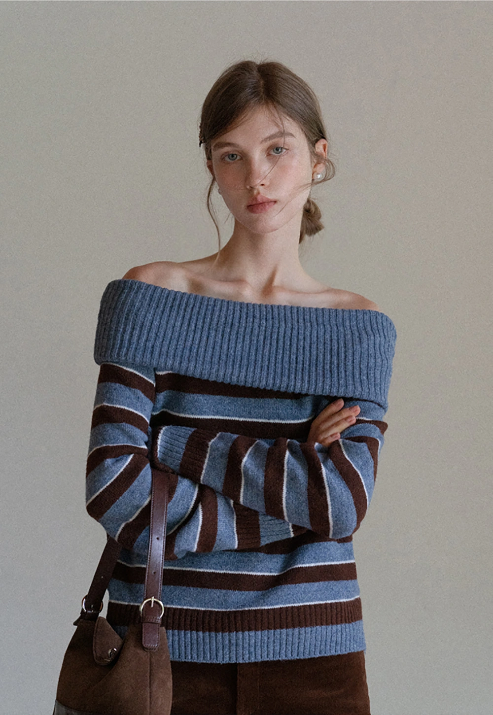 Striped Turtleneck Sweater