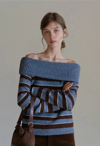 Striped Turtleneck Sweater