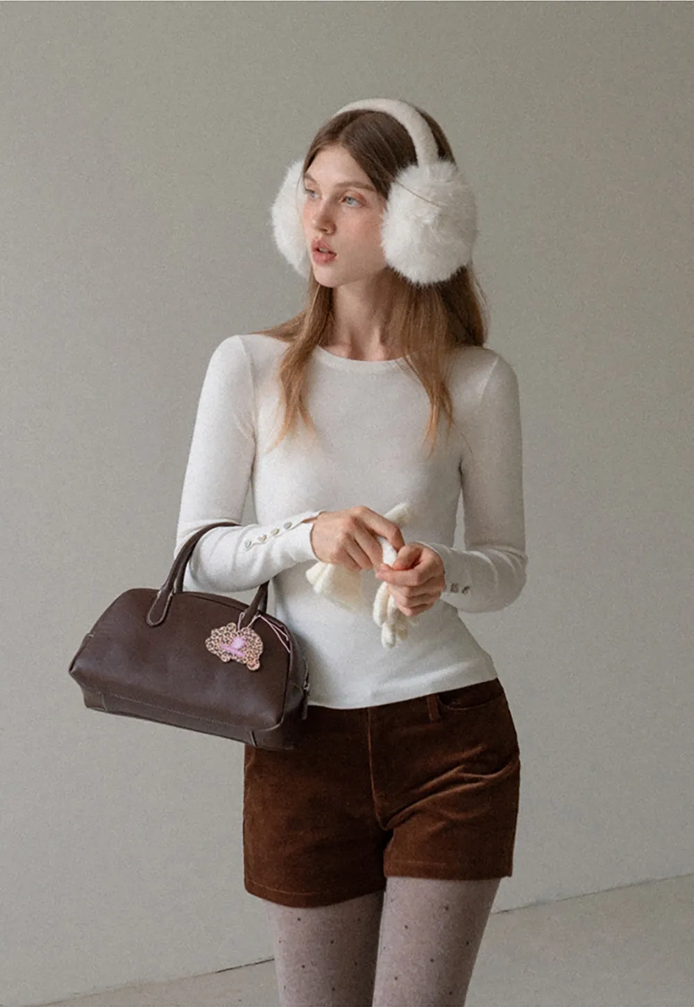 Basic Ribbed Knit Top Women Long Sleeve Pullover