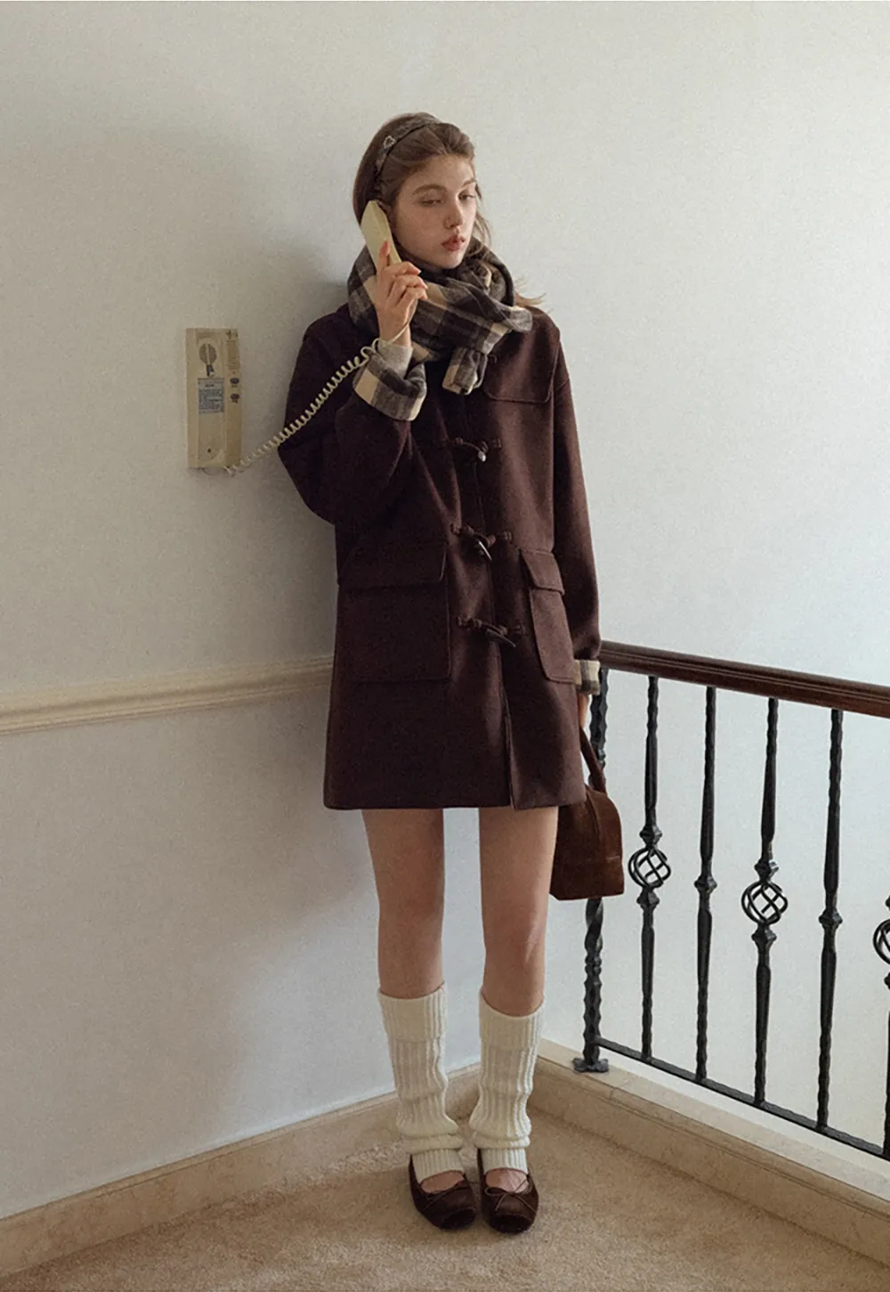 Classic Checkered Scarf Women Warm Winter Wrap