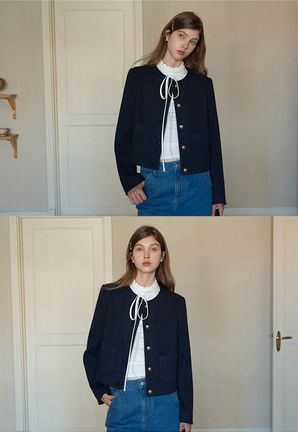 Elegant Jacket with Button and Pocket Detail