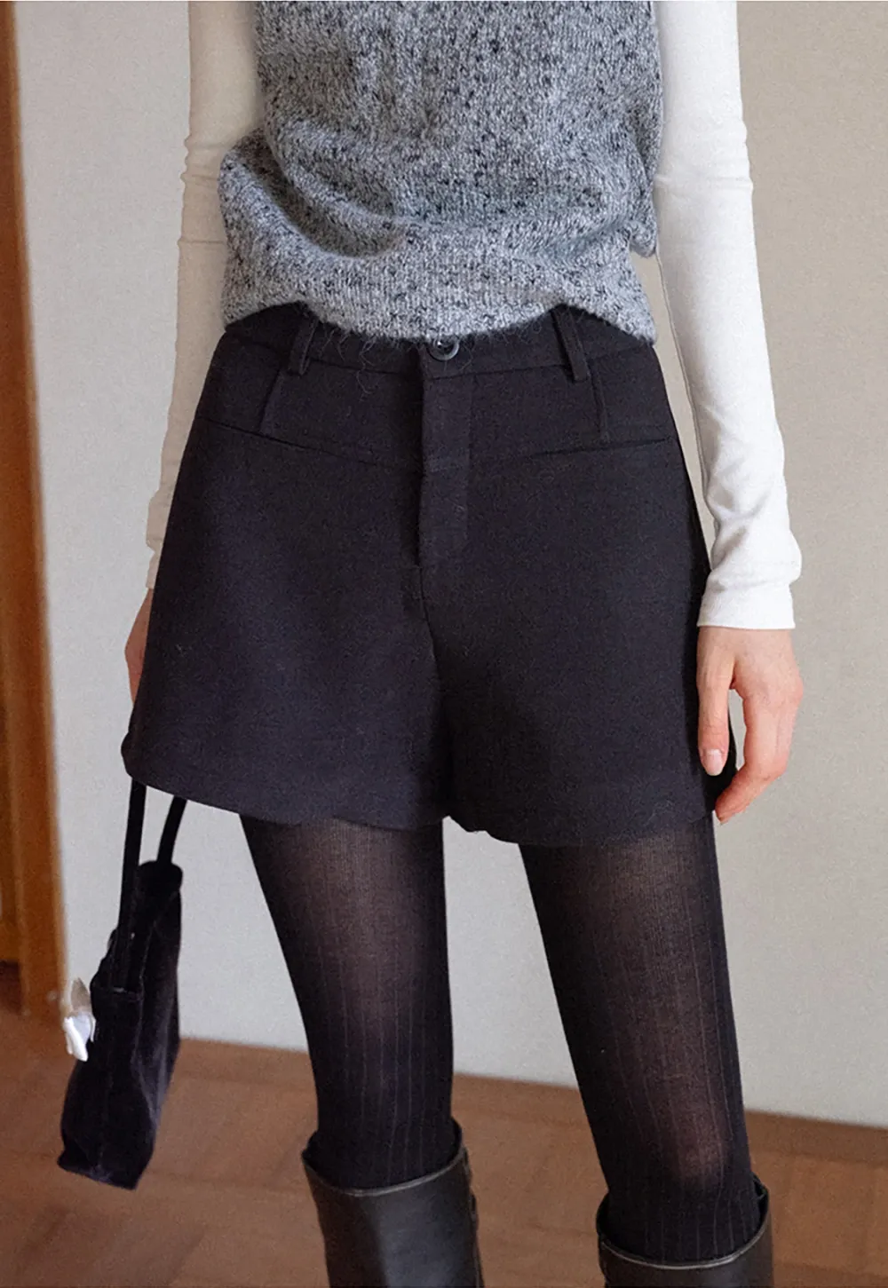 Womens High Waist Shorts with Belt