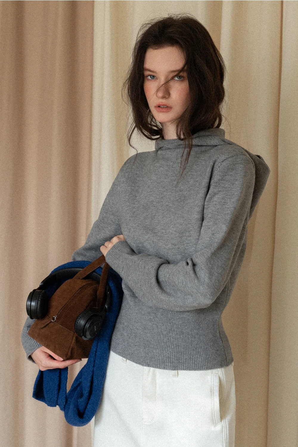 Warm Solid Long Knit Scarf