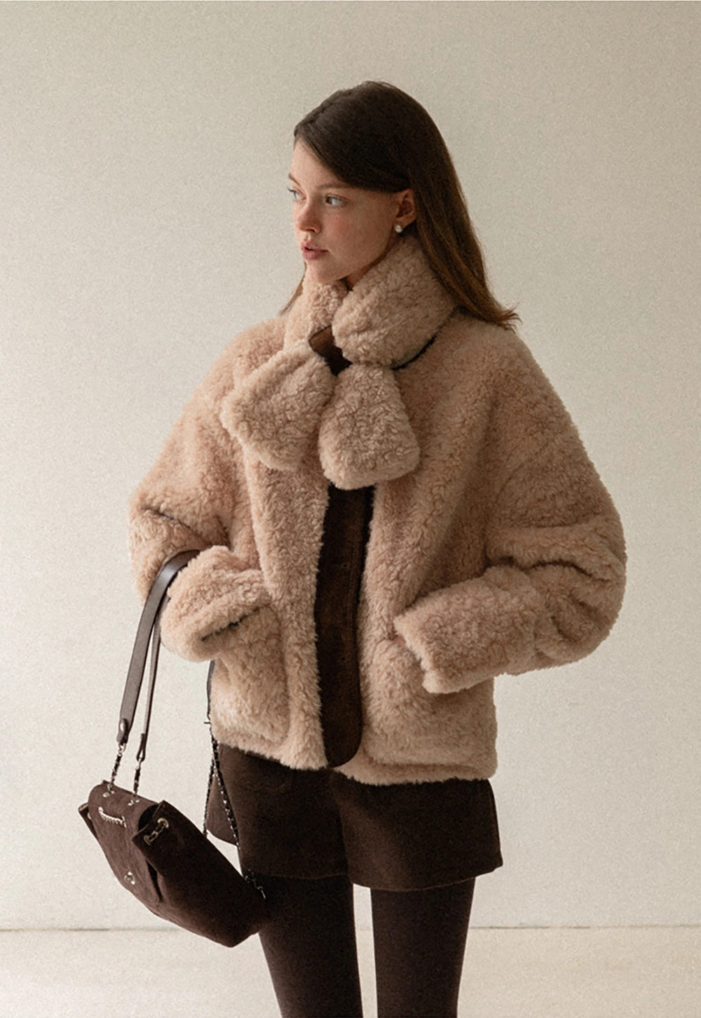 Comfortable Plush Coat with Stylish Collar and Buttons