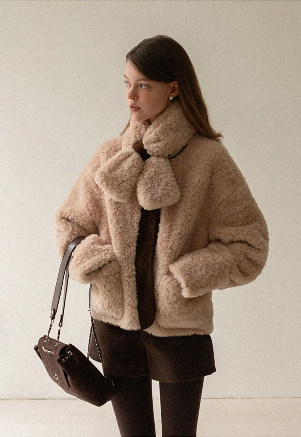 Comfortable Plush Coat with Stylish Collar and Buttons